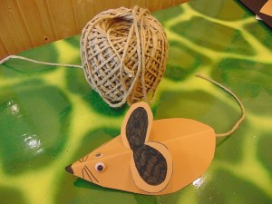 Color the ears pink or stick pink paper, then slot the ears into the cut at the top of the body